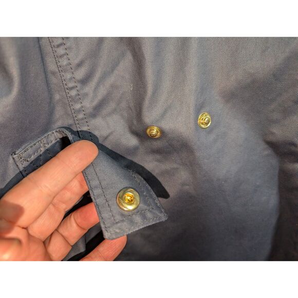 J.Crew Navy Barn Jacket with Liberty Floral Print Fabric, Women's Size L - Picture 10 of 16